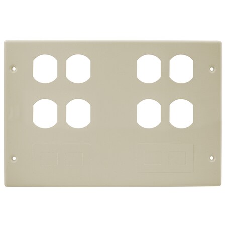 Hubbell Wiring Device-Kellems Cover Plate Raceway, HBL6750 Series, 6-3/4 in W, 0.2 in H, 10.22 in L, Ivory HBL67473BBBBFFIV